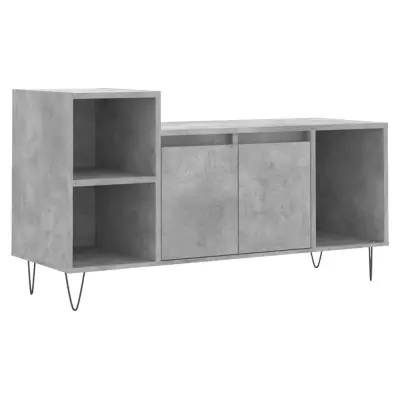 vidaXL TV omarica betonsko siva 100x35x55 cm inženirski les