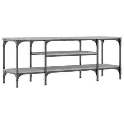 vidaXL TV omarica siva sonoma 121x35x45 cm inženirski les in železo