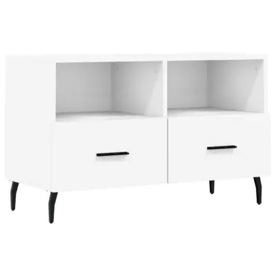 vidaXL TV omarica bela 80x36x50 cm inženirski les
