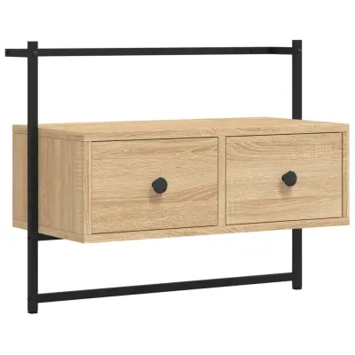 vidaXL TV omarica stenska sonoma hrast 60,5x30x51 cm inženirski les