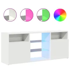 vidaXL TV omarica z LED lučkami bela 120x30x50 cm