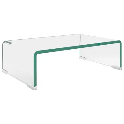 vidaXL Stojalo za TV / ekran stekleno prozorno 40x25x11 cm