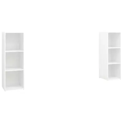 vidaXL TV omarice 2 kosa bele 107x35x37 cm iverna plošča