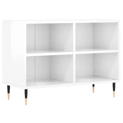 vidaXL TV omarica visok sijaj bela 69,5x30x50 cm inženirski les