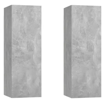 vidaXL TV omarica 2 kosa betonsko siva 30,5x30x90 cm inženirski les