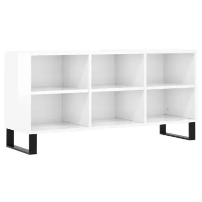vidaXL TV omarica visok sijaj bela 103,5x30x50 cm inženirski les