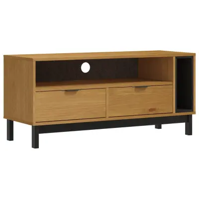 vidaXL TV omarica FLAM 110x40x50 cm trdna borovina