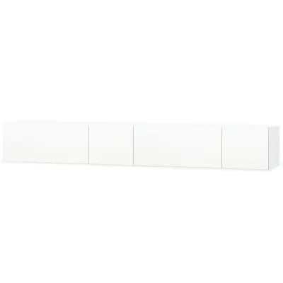 vidaXL TV omarica 2 kosa inženirski les 120x40x34 cm visok sijaj bela