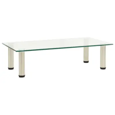 vidaXL TV stojalo prozorno 60x35x17 cm kaljeno steklo