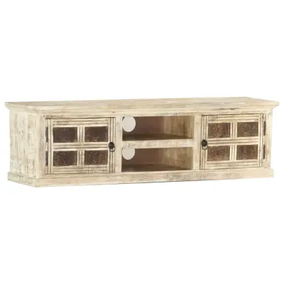 vidaXL TV omarica 130x30x36 cm trden mangov les