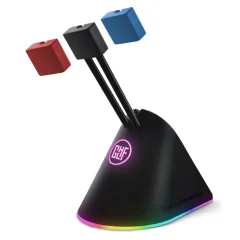 FragON Citadel RGB Mouse Bungee - držalo za miškin kabel s 3 barvnimi sponkami (črno)