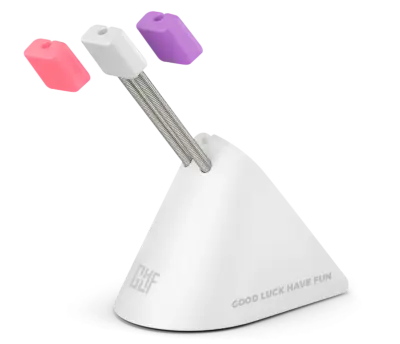 FragON Tower Mouse Bungee - držalo za miškin kabel s 3 barvnimi sponkami (belo)