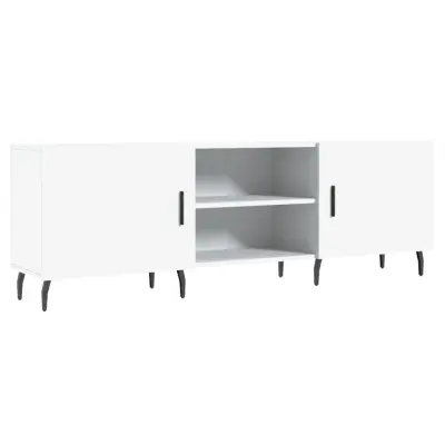 vidaXL TV omarica bela 150x30x50 cm inženirski les