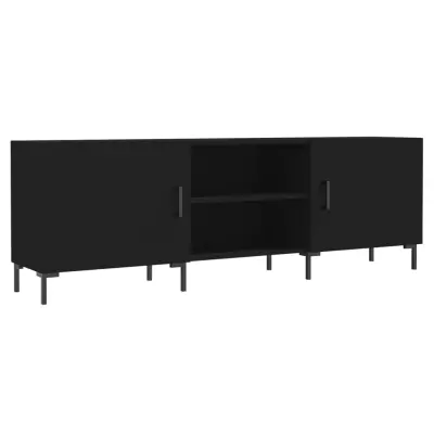 vidaXL TV omarica črna 150x30x50 cm inženirski les