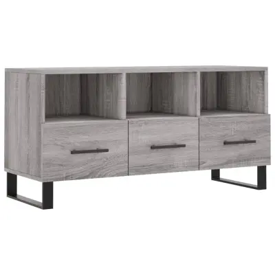 vidaXL TV omarica siva sonoma 102x36x50 cm inženirski les