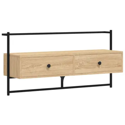 vidaXL TV omarica stenska sonoma hrast 100,5x30x51 cm inženirski les