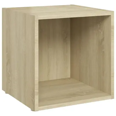 vidaXL TV omarica sonoma hrast 37x35x37 cm iverna plošča