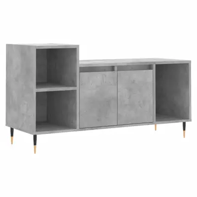 vidaXL TV omarica betonsko siva 100x35x55 cm inženirski les
