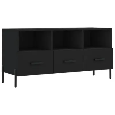 vidaXL TV omarica črna 102x36x50 cm inženirski les