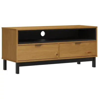 vidaXL TV omarica FLAM 110x40x50 cm trdna borovina