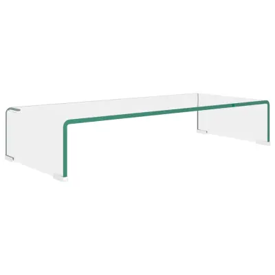vidaXL Stojalo za TV / ekran stekleno prozorno 70x30x13 cm