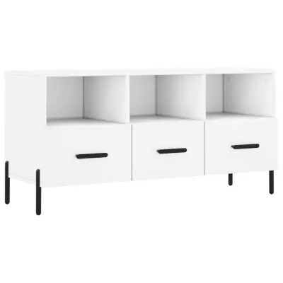 vidaXL TV omarica bela 102x36x50 cm konstruiran les