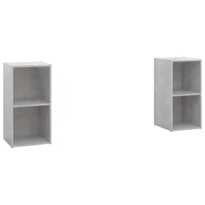 vidaXL TV omarice 2 kosa betonsko sive 72x35x36,5 cm iverna plošča