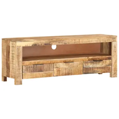 vidaXL TV omarica 110x30x40 cm robusten mangov les