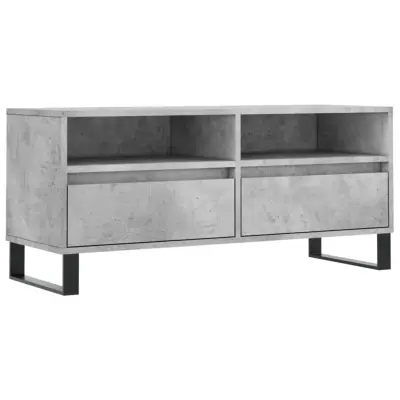 vidaXL TV omarica betonsko siva 100x34,5x44,5 cm inženirski les