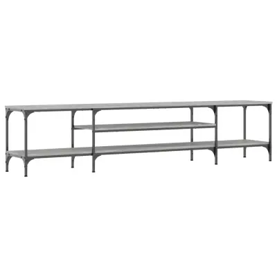 vidaXL TV omarica siva sonoma 201x35x45 cm inženirski les in železo