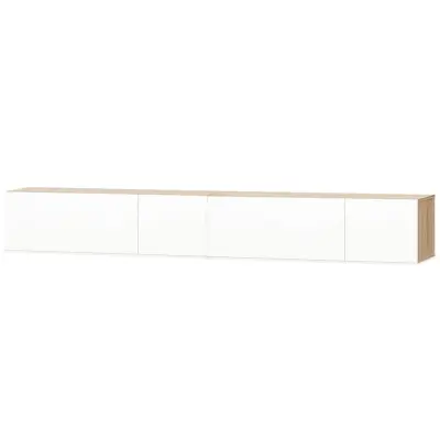 vidaXL TV omarica 2 kosa inženirski les 120x40x34 cm visok sijaj bela