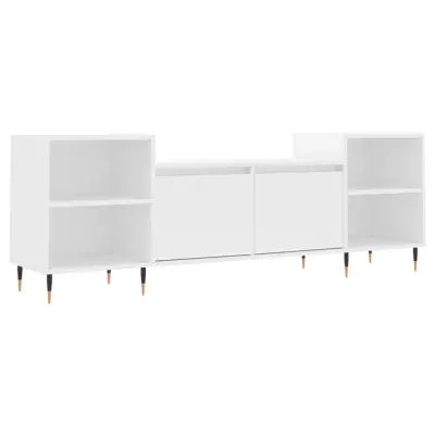 vidaXL TV omarica bela 160x35x55 cm inženirski les