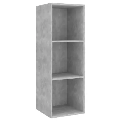 vidaXL Stenska TV omarica betonsko siva 37x37x107 cm iverna plošča
