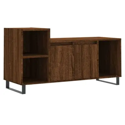 vidaXL TV omarica rjav hrast 100x35x55 cm inženirski les