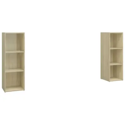 vidaXL TV omarica 2 kosa sonoma hrast 107x35x37 cm iverna plošča