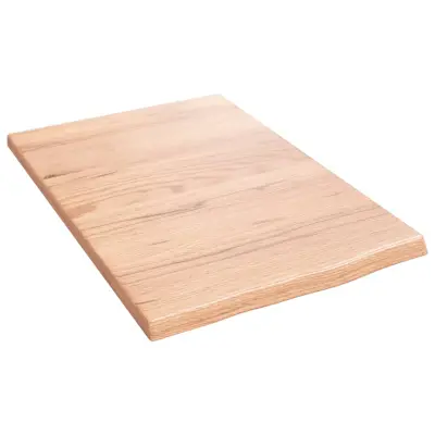 vidaXL Stenska polica svetlo rjava 40x60x2 cm trdna hrastovina