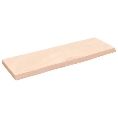 vidaXL Stenska polica 60x20x2 cm neobdelana trdna hrastovina