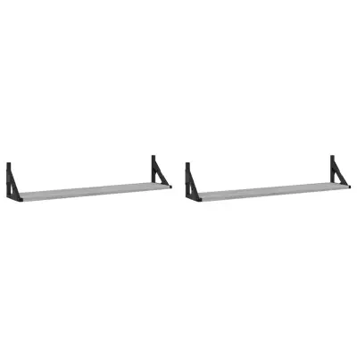 vidaXL Stenske police 2 kosa siva sonoma 80x15x15,5 cm inženirski les