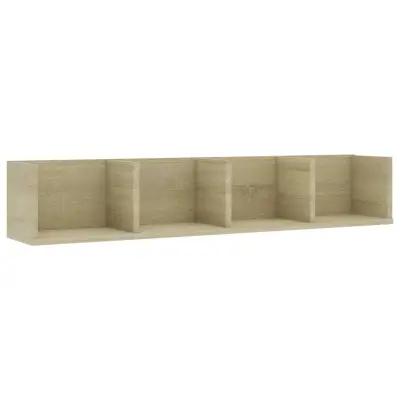 vidaXL Stenska polica za CD plošče sonoma hrast 100x18x18 cm