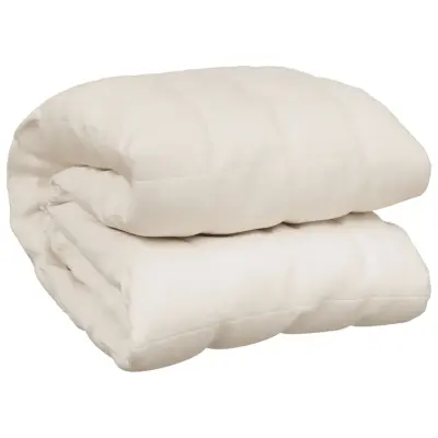 vidaXL Obtežena odeja svetlo krem 200x220 cm 13 kg blago
