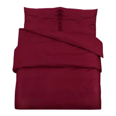 vidaXL Posteljnina bordo 200x200 cm lahka mikrovlakna