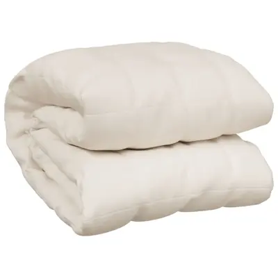 vidaXL Obtežena odeja svetlo krem 200x225 cm 13 kg blago