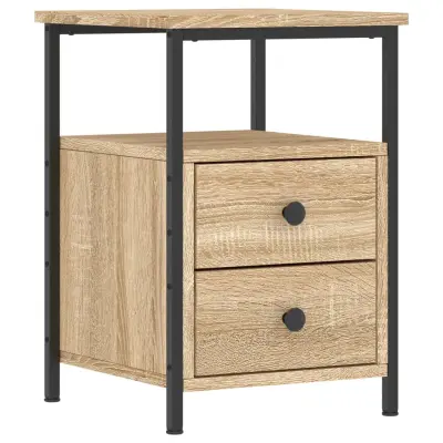 vidaXL Nočna omarica sonoma hrast 34x35,5x50 cm inženirski les