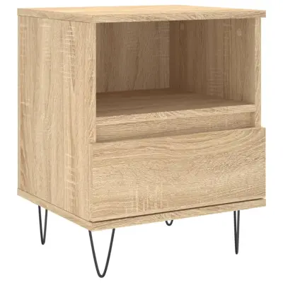 vidaXL Nočna omarica sonoma hrast 40x35x50 cm inženirski les