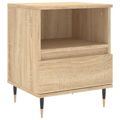 vidaXL Nočna omarica sonoma hrast 40x35x50 cm inženirski les