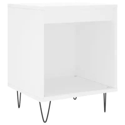 vidaXL Nočna omarica bela 40x35x50 cm inženirski les