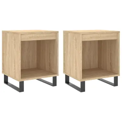 vidaXL Nočna omarica 2 kosa sonoma hrast 40x35x50 cm inženirski les