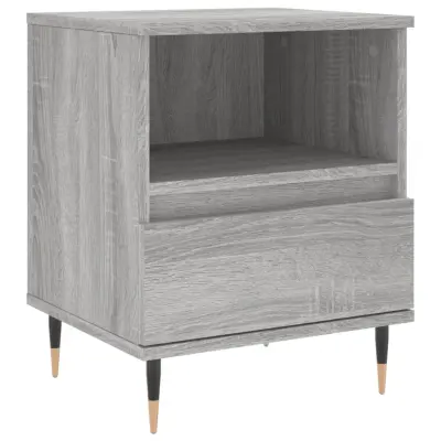 vidaXL Nočna omarica siva sonoma 40x35x50 cm inženirski les