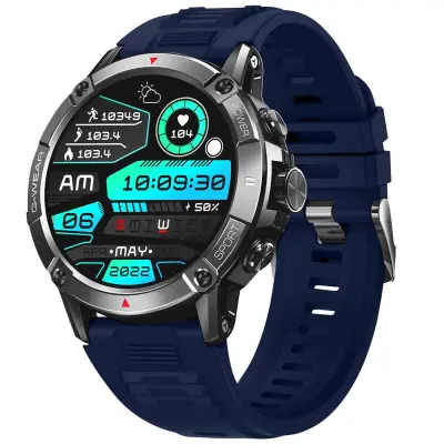Smartwatch Sport, upravljanje klicev - številcnica, odporna na udarce, polnocno modra zapestnica, LinQ