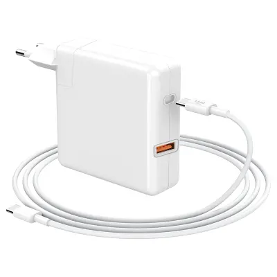 108 W omrežni polnilnik 2x USB-C prikljucki Power Delivery USB, LinQ - bel